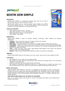 Bostik Sew Simple TDS