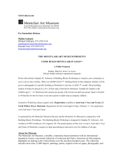 LEGO Press Release - Montclair Art Museum