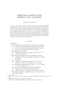 ISOSPECTRAL MANIFOLDS WITH DIFFERENT LOCAL