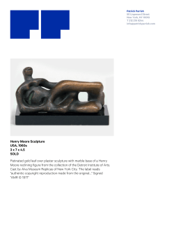 Henry Moore Sculpture USA, 1960s 3 x 7 x 4.5