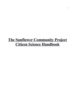 The Sunflower Community Project Citizen Science Handbook