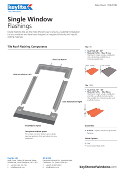 Single Window Flashings - keyliteroofwindows.com