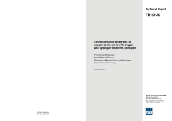 Thermodynamic properties of copper compounds with