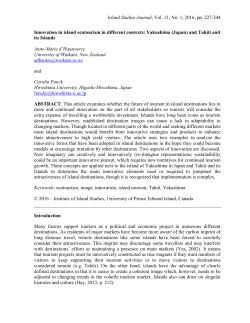 Innovation in island - Island Studies Journal
