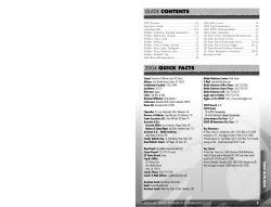 2004 QUICK FACTS GUIDE CONTENTS