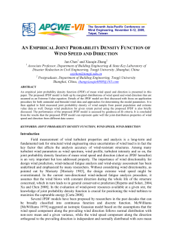an empirical joint probability density function of wind speed