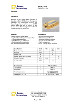 FMCW-12-0006 Data Sheet