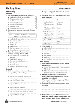 The Troy Stone - Penguin Readers