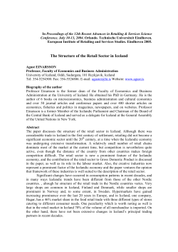 The Structure of the Retail Sector in Iceland