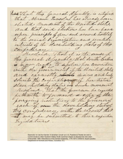 Resolution to Call the Election of Abraham Lincoln as U.S. President