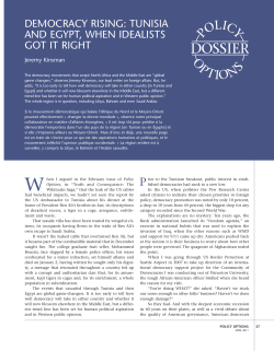 game changers - Institute for Research on Public Policy