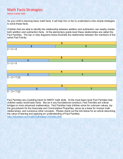 Math Facts Strategies