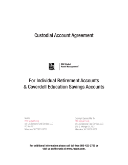 Custodial Account Agreement - RBC Global Asset Management