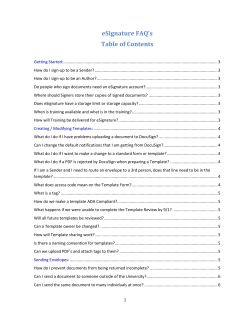 eSignature FAQs