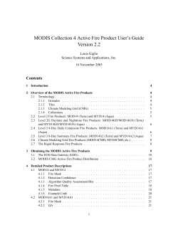 MODIS Collection 4 Active Fire Product User`s Guide