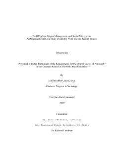 Ex-Offenders, Stigma Management, and Social Movements: An