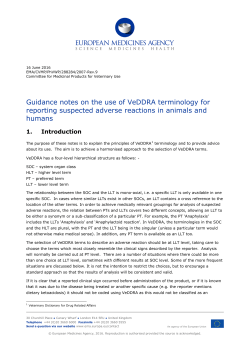 Guidance notes on the use of VeDDRA - EMA
