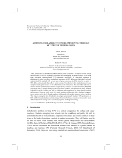 Assessing Collaborative Problem Solving through Automated