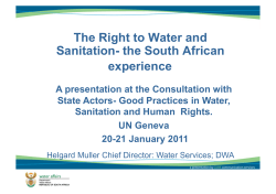 The Right to Water and Sanitation- the South African