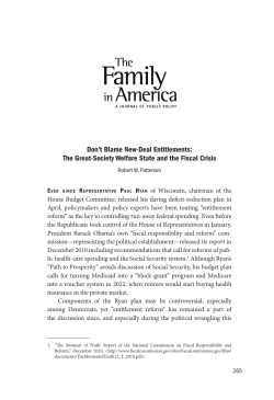 Don`t Blame New-Deal Entitlements: The Great