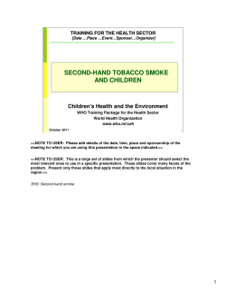 second-hand tobacco smoke and children