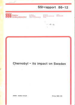 1986:12 Chernobyl - its impact on Sweden