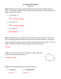 9.2.4 (day 1) Real Numbers Homework 9