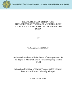 islamophobia in literature: the misrepresentation of muslim rule in vs
