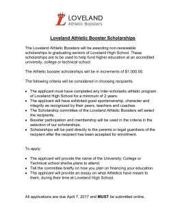 Loveland Athletic Booster Scholarships
