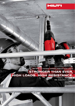 Hilti HUS3-HF corrosion resistant undercut screw