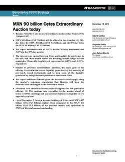 MXN 90 billion Cetes Extraordinary Auction today