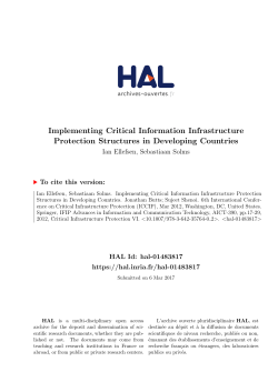 Implementing Critical Information Infrastructure Protection Structures