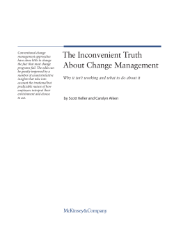 Inconvenient Truth About Change Management