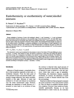 Endothermicity or exothermicity of water/alcohol mixtures