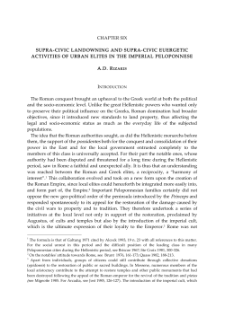 Supra-civic landowning and supra-civic euergetic activities of urban