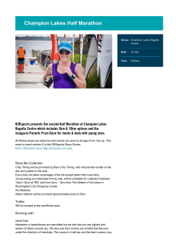 Champion Lakes Half Marathon