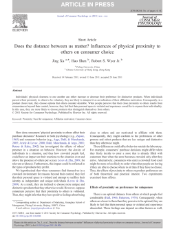 Does the distance between us matter? Influences of physical