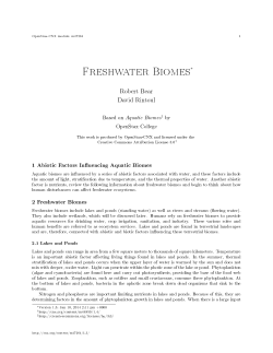 Freshwater Biomes