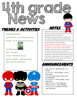 Social Studies – Statehood and We Love You California