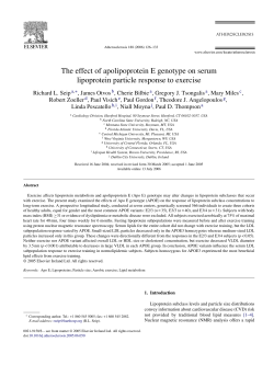 The effect of apolipoprotein E genotype on serum lipoprotein particle