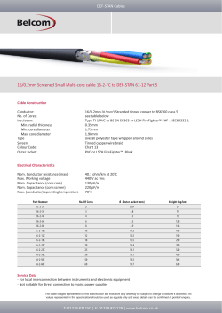 16/0.2mm Screened Small Multi-core cable 16-2-*C to DEF