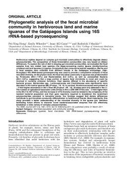 Phylogenetic analysis of the fecal microbial community in