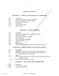 IUPAC Provisional Recommendations
