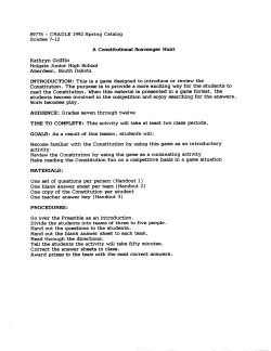 A Constitutional Scavenger Hunt