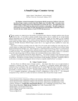 A Small Geiger Counter Array
