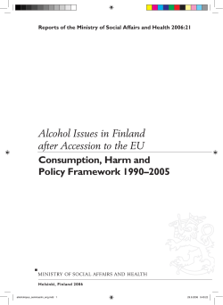 Alcohol Issues in Finland after Accession to the EU