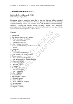 A History of Chemistry