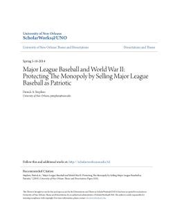 Major League Baseball and World War II: Protecting The Monopoly