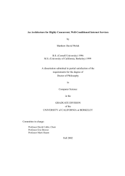 An Architecture for Highly Concurrent, Well