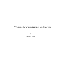 A Testable Hypothesis